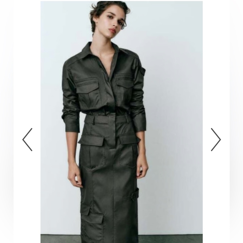 Zara Olive Utility Jacket